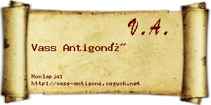 Vass Antigoné névjegykártya